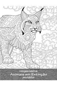 Livro para Colorir de Animais em Extinção para Adultos