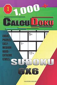 1,000 + Calcudoku sudoku 6x6