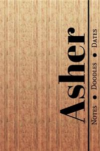 Manly Masculine Notebook with Personalized Monogram Asher