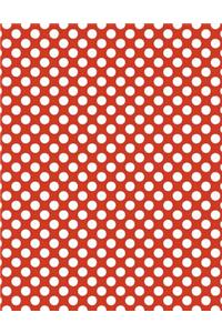 Polka Dots - Red 101 - Lined Notebook With Margins 8.5x11