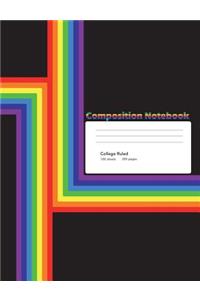 Modern Rainbow Composition Notebook