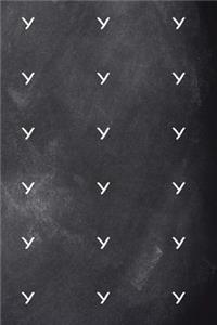 Monogram Y Pattern 2019 Weekly Planner Monogram Y Chalkboard 134 Pages