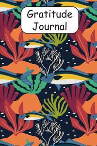Gratitude Journal: A Pretty Gratitude Journal Hybrid - Draw and Write Your Gratefulness on Each Page with the Gratitude Prompt: Today I Am Grateful for (Fish Theme Ocean Sea Coral Cover)