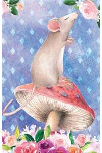 Journal Notebook For Animal Lovers Mouse In Flowers