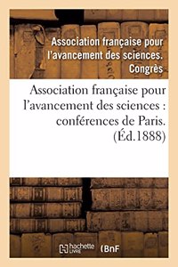 Association Française Pour l'Avancement Des Sciences: Conférences de Paris. 29. P1