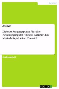Diderots Ausgangspunkt für seine Neuauslegung der Imitatio Naturae. Ein Musterbeispiel seiner Theorie?
