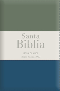 Biblia Rvr60 Letra Grande - Tamaño Manual / Tricolor: Gris/Crema/Azul Con Indice Y Cierre (Bible Rvr60 Lp/Pocket Size - Tricolor: Grey/Cream/Azul with Index and Closure)