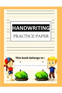 Handwriting practice paper