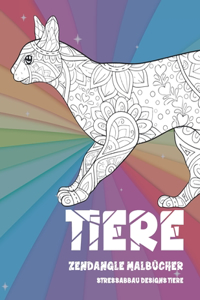 Zendangle Malbücher - Stressabbau Designs Tiere - Tiere