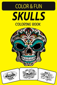 Skulls Coloring Book
