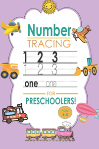 Number Tracing for preschoolers ages 3-5