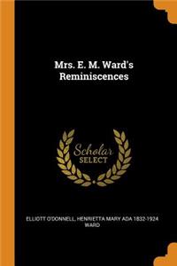 Mrs. E. M. Ward's Reminiscences