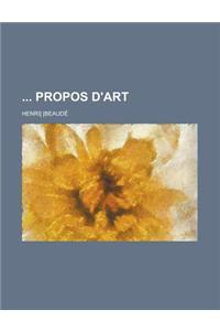 Propos D'Art