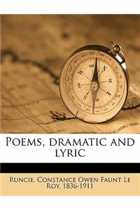 Poems, Dramatic and Lyric