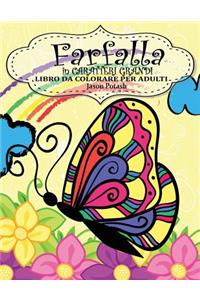 Farfalla in Caraterri Grandi Libro Da Colorare Per Adulti