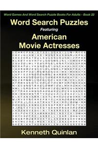 Word Search Puzzles Featuring American Movie Actresses