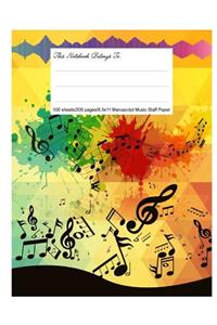 Staff Paper Blank Manuscript Musical Notebook, 12 Staves, 8.5.X 11, Music Poetry