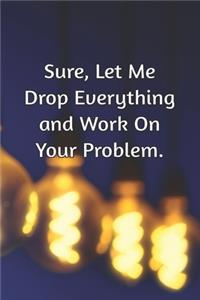 Sure, Let Me Drop Everything and Work On Your Problem.