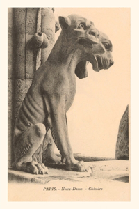 Vintage Journal Gargoyle on Notre Dame Cathedral