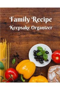 Family Recipe Keepsake Organizer