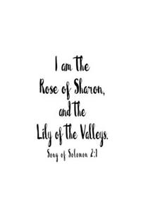 I Am The Rose Of Sharon, And The Lily Of The Valleys