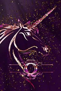 Q: Monogram Initial Personalised Letter Q Journal Notebook For Unicorn Lovers & Believers, 6x9, 120 Lined Blank Pages (60 Sheets) For Journaling, Notes