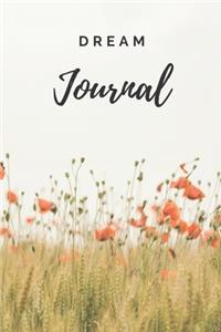 Poppy Dream Journal Notebook to Record Dreams, Thoughts and Goals