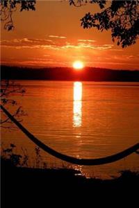 Hammock Between Two Trees at the Lake at Sunset Journal