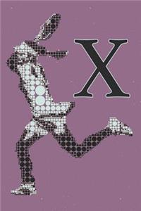 X Monogram Initial Tennis Journal