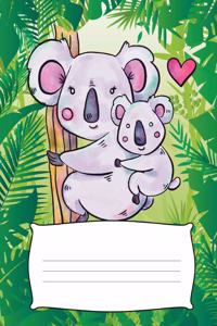 Koala Bear Kids Primary Journal Composition Notebook: School Notepad: Draw & Write Journal to Write & Sketch in for Kids, Boys, Girls: 3 Year Old, 4 Year Old, Writing, Diary, Practice, Organizer: Presch