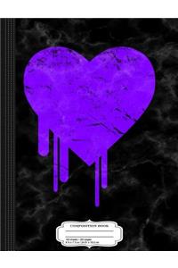 Bleeding Purple Heart Composition Notebook