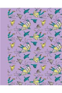 Sketchbook: Flying (Purple) 8x10 - Blank Journal with No Lines - Journal Notebook with Unlined Pages for Drawing and Writing on Blank Paper