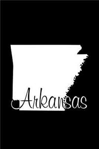 Arkansas - Black Lined Notebook with Margins