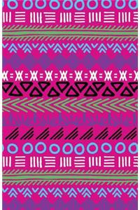 Journal Notebook Tribal Art Pattern Pink