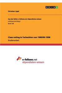 Class voting in Tschechien von 1989/90-1998