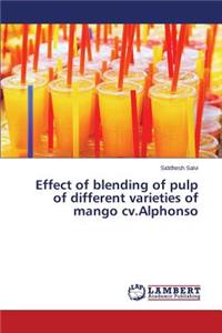 Effect of blending of pulp of different varieties of mango cv.Alphonso