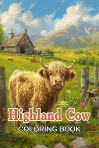 Highland Cow Coloring Book