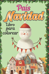 País Navidad Libro para colorear