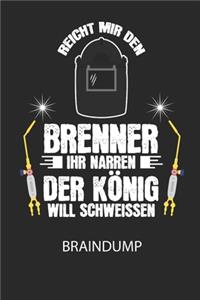 Reicht mir den Brenner ihr Narren. Der König will schweissen. - Braindump