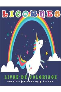 Licornes Livre de Coloriage Pour les Enfants de 4 à 8 Ans