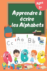 Apprendre à écrire Les alphabets: livre d'écriture maternelle pour apprendre a écrire . Petite Section / Grande Section. pour Apprendre et progresser ... +3 ans ... lettres majuscule