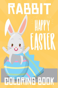 Rabbit happy Easter Coloring Book