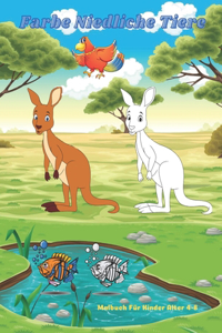 Farbe Niedliche Tiere - Malbuch Für Kinder Alter 4-8
