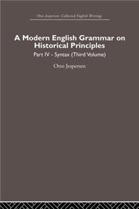 A Modern English Grammar on Historical Principles