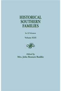 Historical Southern Families. in 23 Volumes. Volume XXII