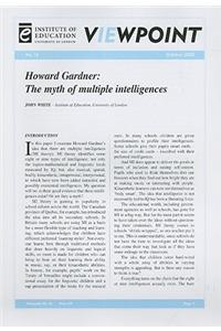 Howard Gardner: The Myth of Multiple Intelligences