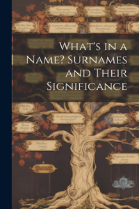 What's in a Name? Surnames and Their Significance