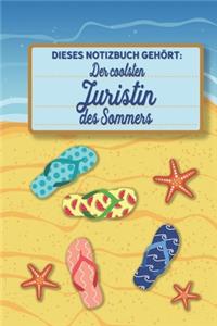 Dieses Notizbuch gehört der coolsten Juristin des Sommers