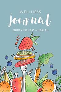Food Fitness And Health Tracker Wellness Journal Notebook