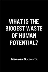 What Is The Biggest Waste Of Human Potential?